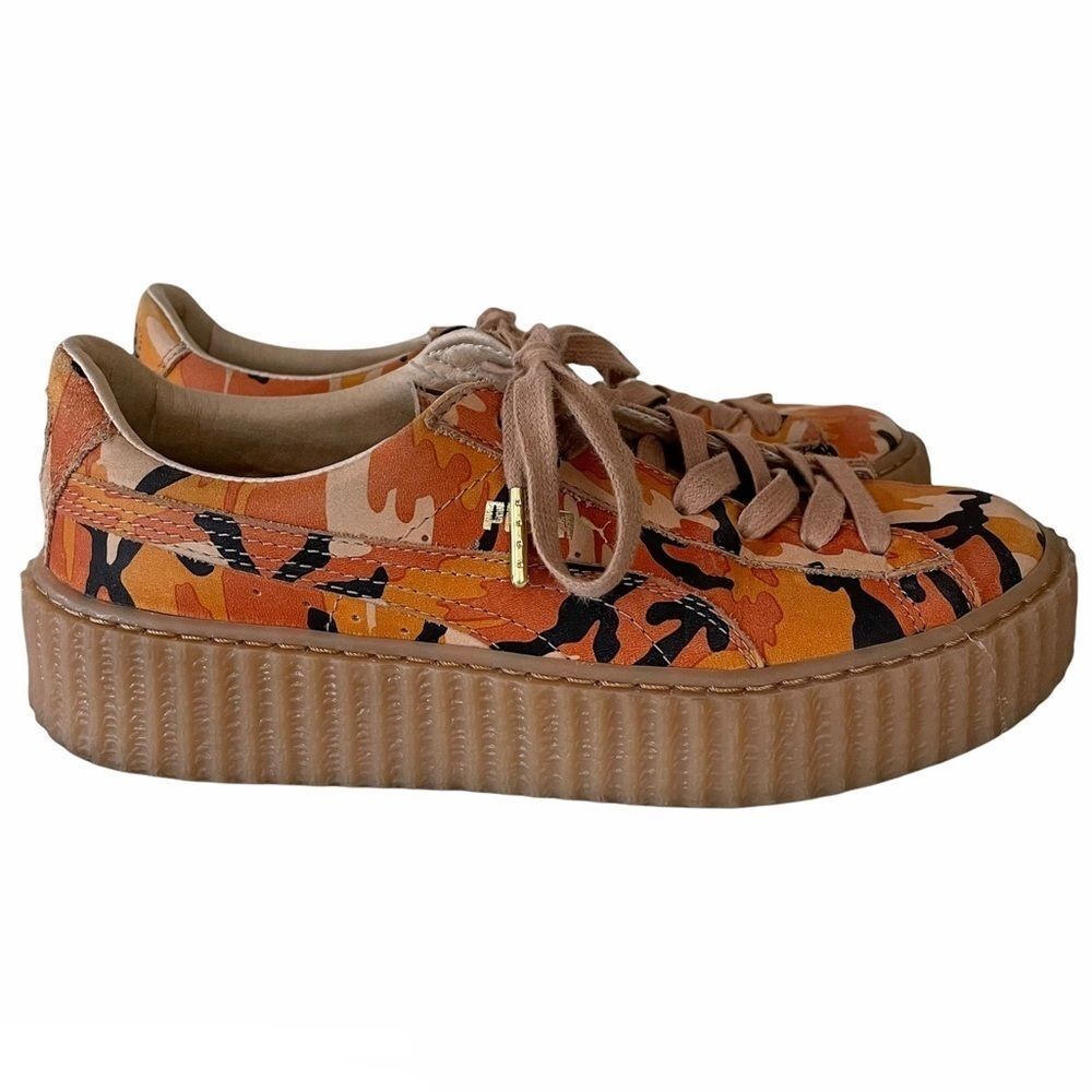 Puma X Fenty by Rihanna Creeper Camo Sneakers Size 7.5 - Picture 2 of 10